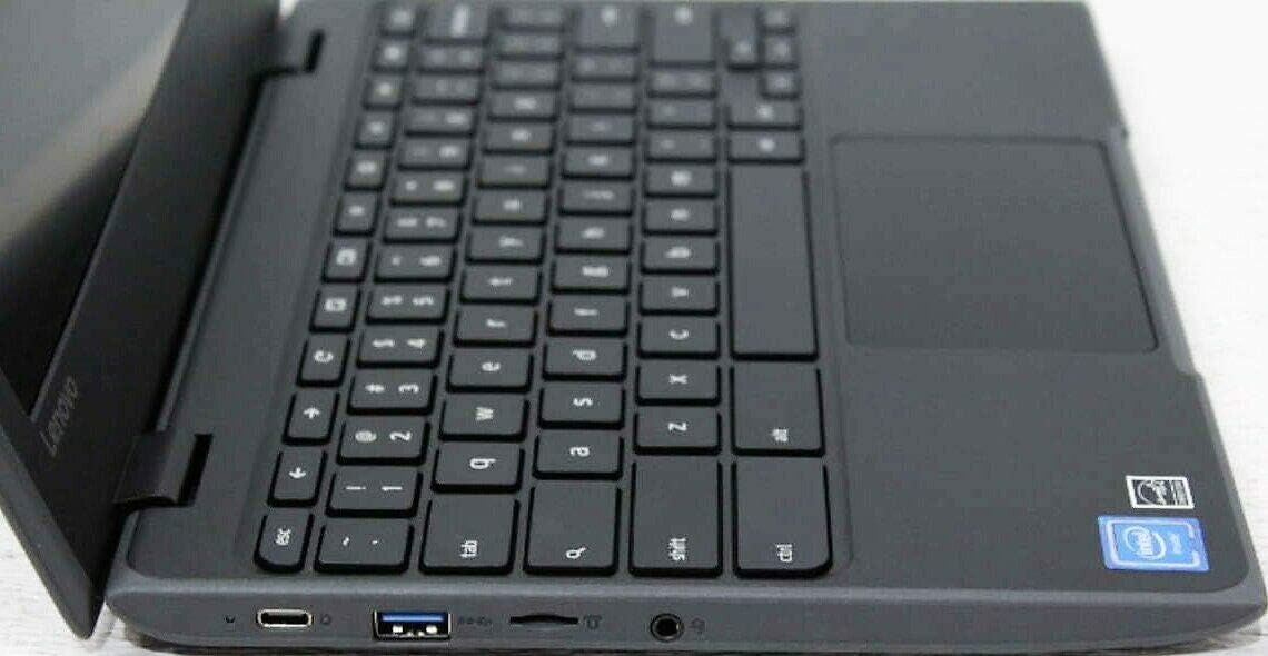 Lenovo 11.6in Chromebook, Intel Celeron N3350 Processor, 4GB RAM, 32GB eMMC SSD, WiFi, Bluetooth, Chrome OS (Renewed)
