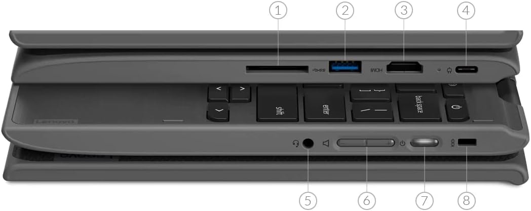 Lenovo 11.6" 300e Chromebook Touchscreen LCD 2 in 1- MediaTek M8173C Quad-core 2.1GHz 4GB LPDDR3 32GB Flash Memory Chrome OS Model 81H00000US (Renewed)
