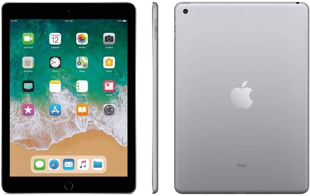 Apple iPad (2018 Model) with Wi-Fi only 32GB Apple 9.7in iPad - Space Gray (Renewed)