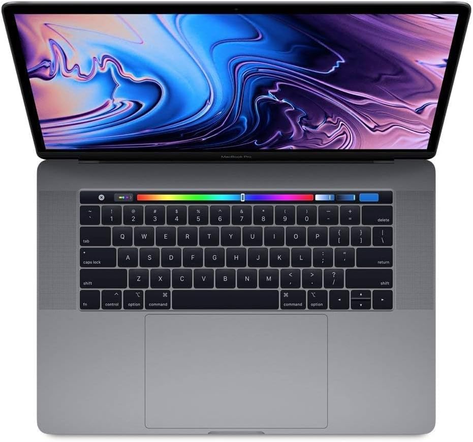 Apple 15.4in MacBook Pro Laptop (Retina, Touch Bar, 2.6GHz 6-Core Intel Core i7, 16GB RAM, 512GB SSD Storage) Space Gray (MR942LL/A) (2018 Model) (Renewed)