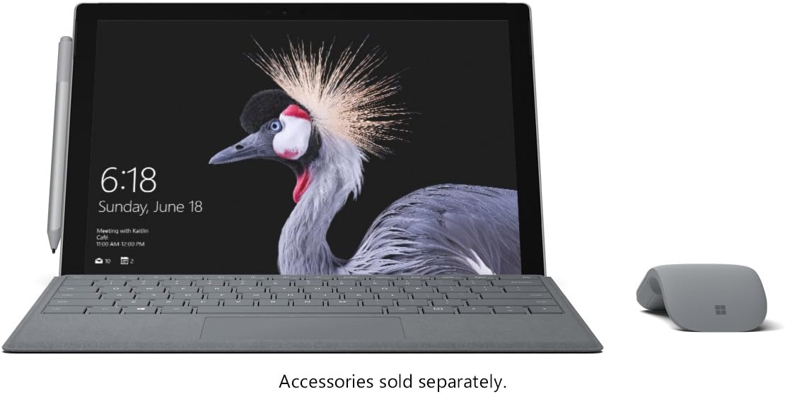 Microsoft Surface Pro 5 Tablet,12.3 inch (2736 x 1824), Intel Core i5-7300U 2.6 GHz, 8 GB RAM 256GB SSD, CAM, Win 10 Pro (Renewed)