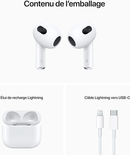 Apple AirPods with Lightning Charging Case (3rd Generation) (Renewed)