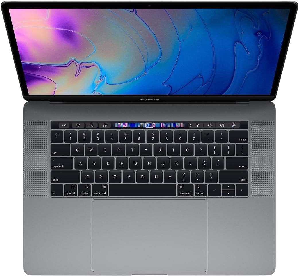 Apple 15.4in MacBook Pro Laptop (Retina, Touch Bar, 2.6GHz 6-Core Intel Core i7, 16GB RAM, 512GB SSD Storage) Space Gray (MR942LL/A) (2018 Model) (Renewed)