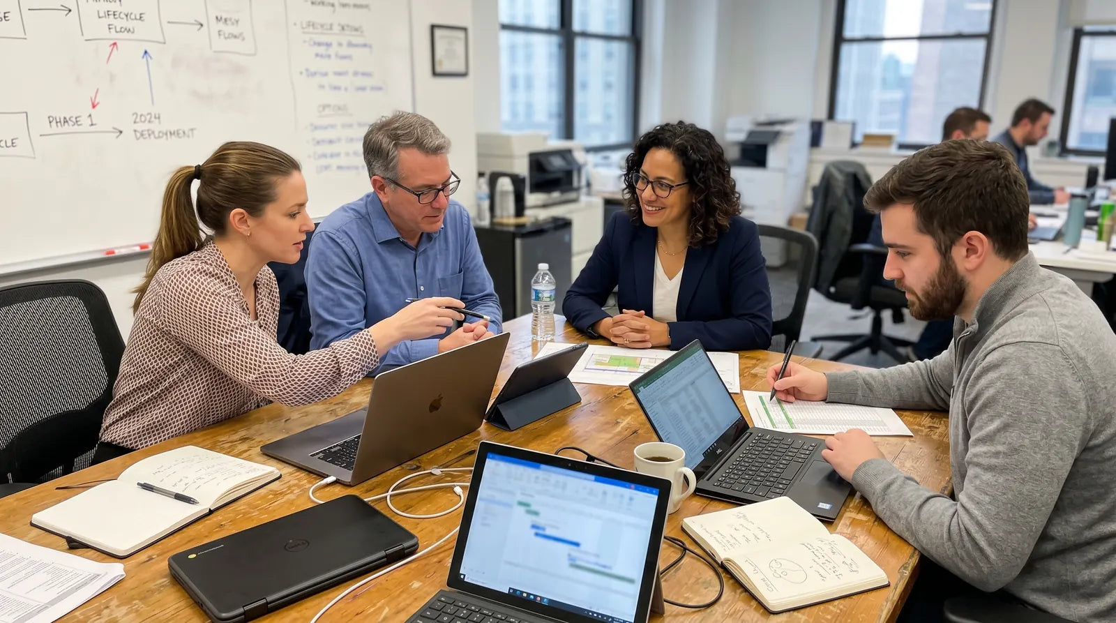 CTI team and client reviewing a custom device program