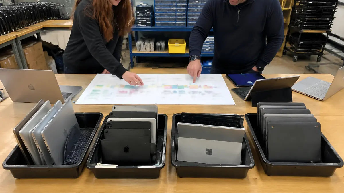 Organized laptop and tablet fleet for program planning